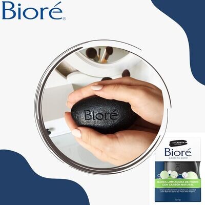BIORE BARRA LIMPIADORA DE POROS CARBON NATURAL 107G