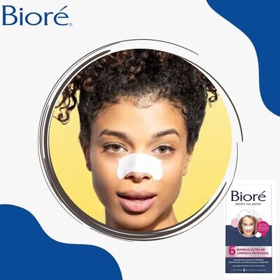 BIORE BANDAS LIMPIEZA PROFUNDA NARIZ/FRENTE 12/8CT