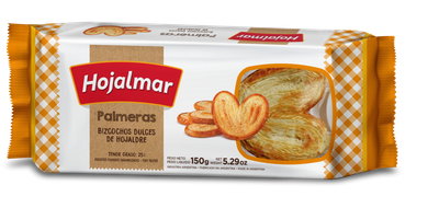 HOJALMAR BIZCOCHO PALMERAS 150 GR.