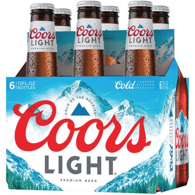 COORS LIGHT BOTELLA 12 OZ - 6PACK