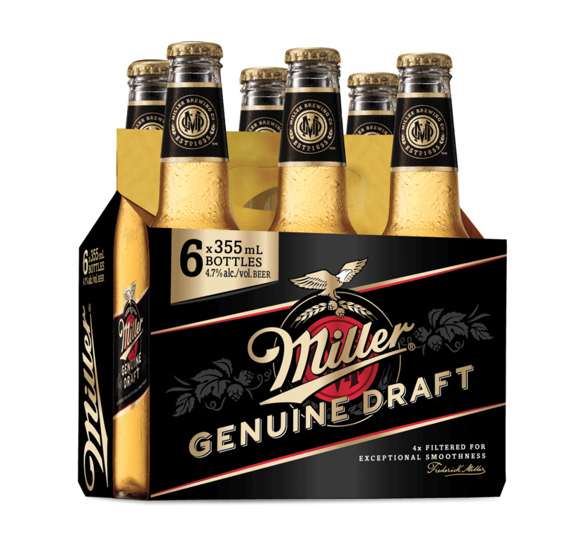 MILLER GENIUNE DRAFT BOTELLA 6PACK