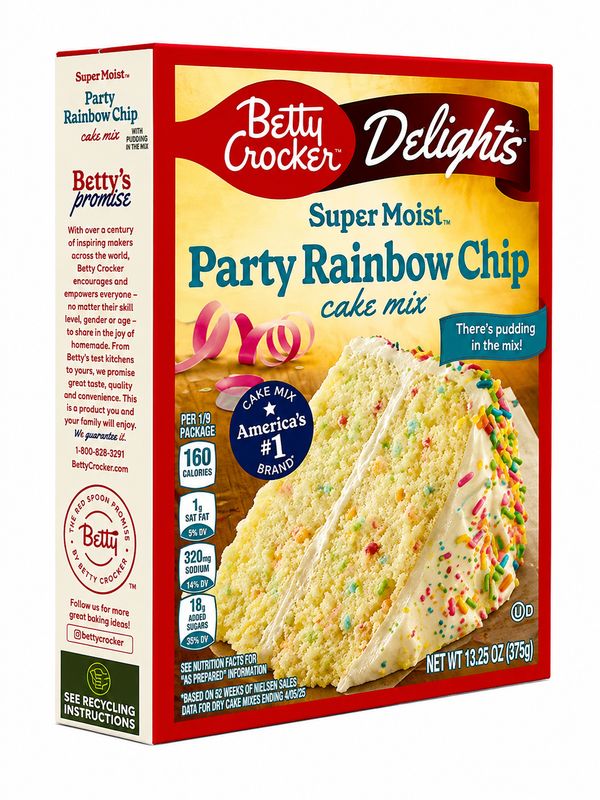BETTY CROCKER HARINA PASTEL RAINBOW CHIP 15.25 OZ