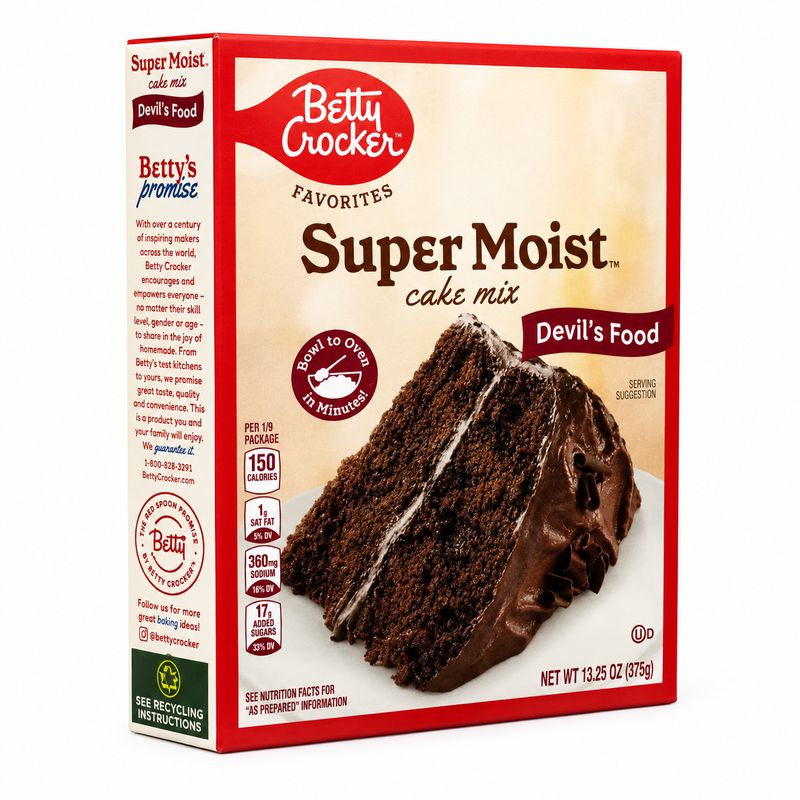 BETTY CROCKER HARINA PASTEL DEVIL ́S FOOD 15.25 OZ