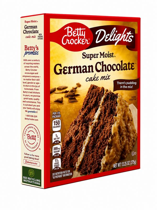 BETTY CROCKER HARINA PASTEL GERMAN CHOCOLATE 15.25 oz
