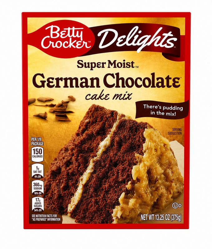BETTY CROCKER HARINA PASTEL GERMAN CHOCOLATE 15.25 oz