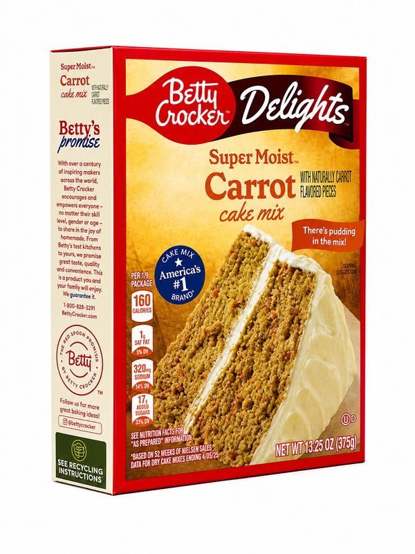 BETTY CROCKER HARINA PASTEL CARROT 15.25 OZ