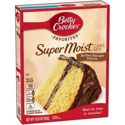 BETTY CROCKER HARINA PASTEL YELLOW 15.25 OZ
