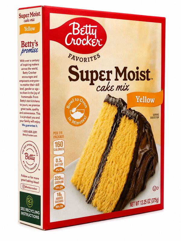 BETTY CROCKER HARINA PASTEL YELLOW 15.25 OZ