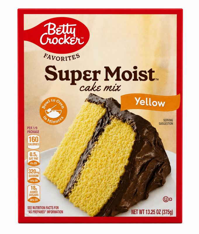 BETTY CROCKER HARINA PASTEL YELLOW 15.25 OZ