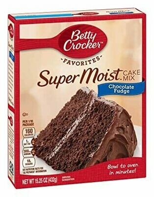 BETTY CROCKER HARINA PASTEL CHOCOLATE FUDGE 15.25 OZ