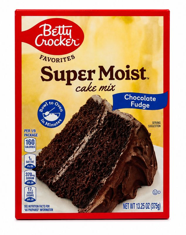 BETTY CROCKER HARINA PASTEL CHOCOLATE FUDGE 15.25 OZ