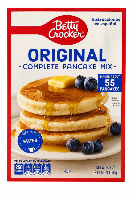 BETTY CROCKER HARINA PANCAKE MIX ORIGINAL 37 OZ