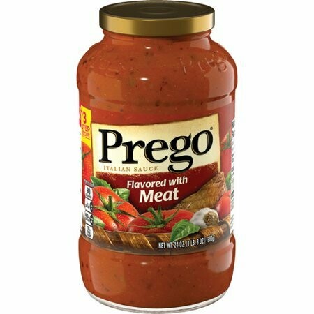PREGO SALSA PARA SPAGHETTI WITH MEAT 24 OZ