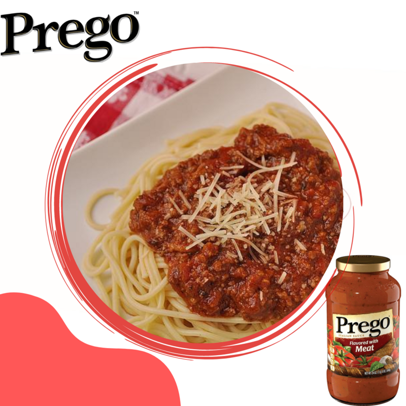 PREGO SALSA PARA SPAGHETTI WITH MEAT 24 OZ