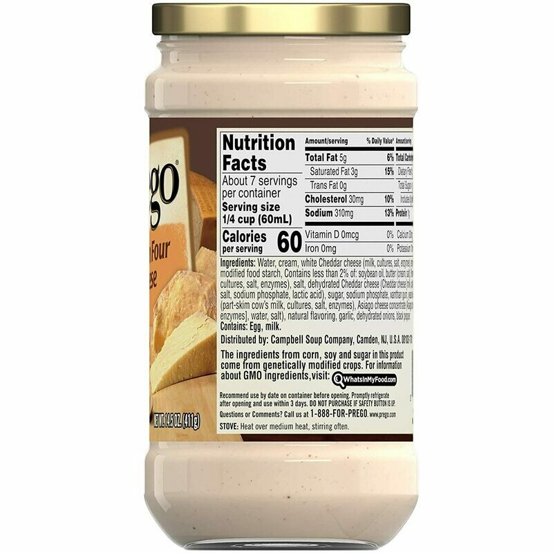 PREGO SALSA ALFREDO ARTISAN FOUR CHEESE 14.5 Oz
