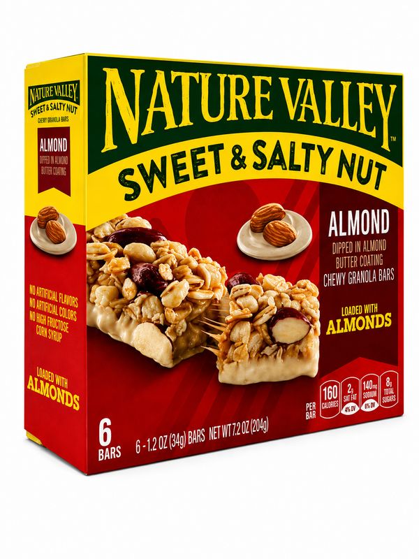 NATURE VALLEY GRANOLA BARS SWEET&amp;SALTY ALMOND 6 UNDS