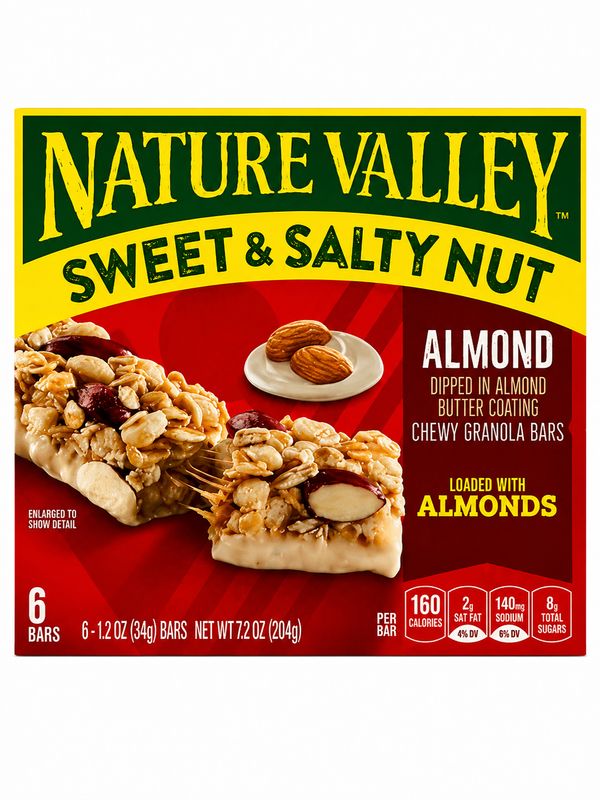 NATURE VALLEY GRANOLA BARS SWEET&amp;SALTY ALMOND 6 UNDS