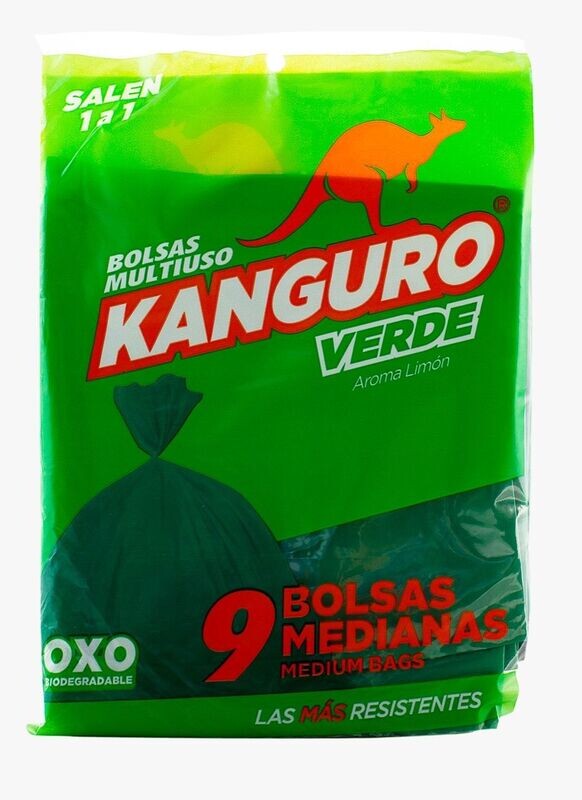 BOLSA KANGURO VERDE MEDIANAS 9UNIDS