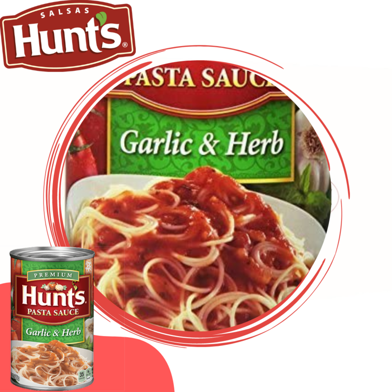 SALSA HUNT ́S SPAGUETTI GARLIC &amp; HERB 24 OZ