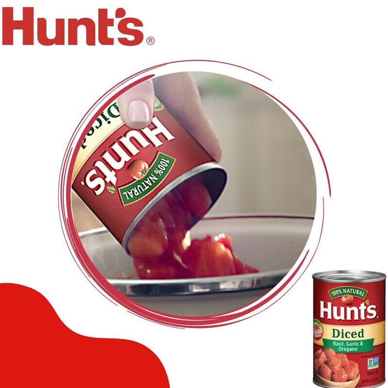 HUNTS TOMATE DICED BASIL,GARLIC&amp;OREGANO 14.5 OZ