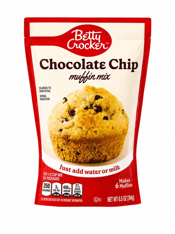 BETTY CROCKER MUFFIN MIX CHOCOLATE CHIP 6.5 OZ