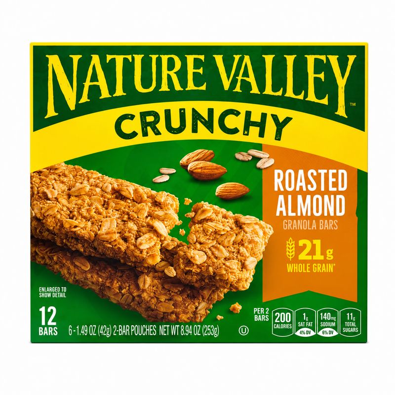 NATURE VALLEY GRANOLA BARS ROASTER ALMOND 8.9 OZ