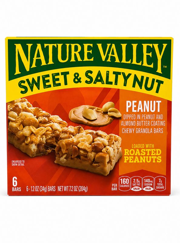NATURE VALLEY GRANOLA BARS SWEET&amp;SALTY PEANUT 8 OZ