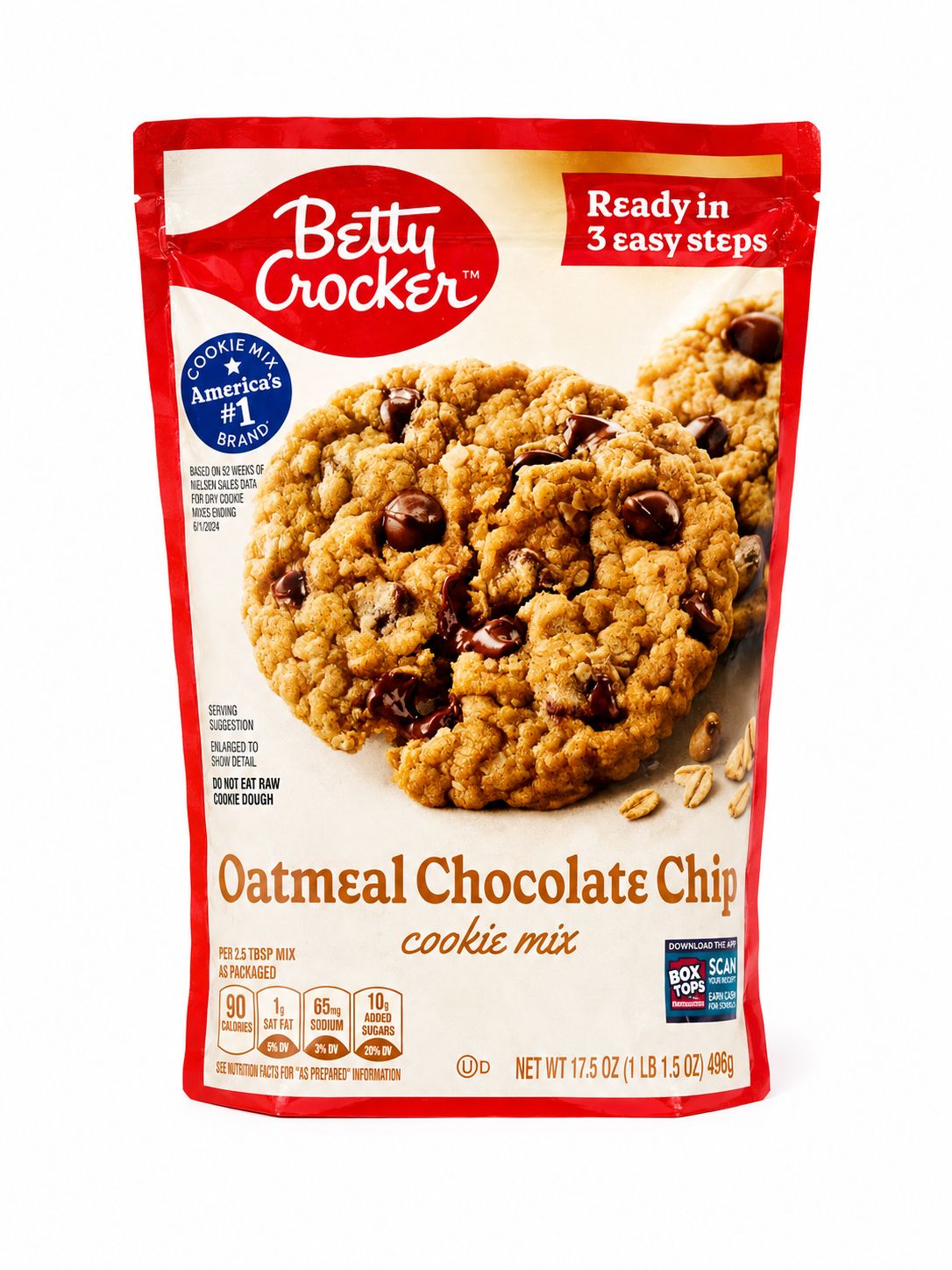 BETTY CROCKER COOKIES MIX OATMEAL CHOC. CHIP 17 OZ