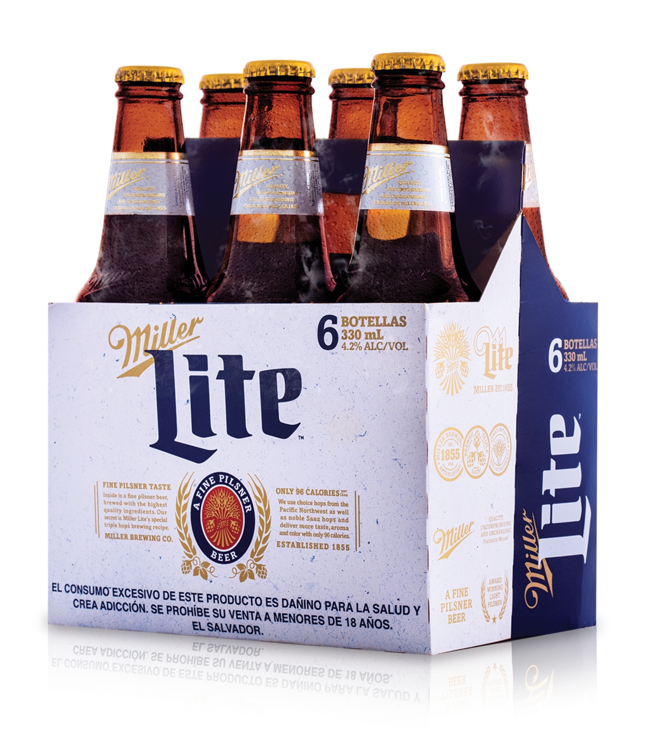 MILLER LITE BOTELLA TWIST OFF 330 ML - SIX PACK