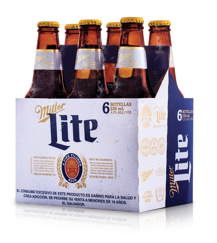 MILLER LITE BOTELLA TWIST OFF 330 ML - SIX PACK