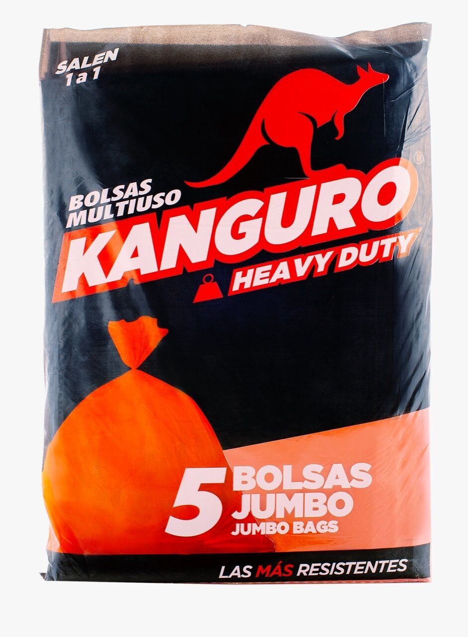 BOLSAS KANGURO HEAVY DUTY NARANJA 5 UNIDADES