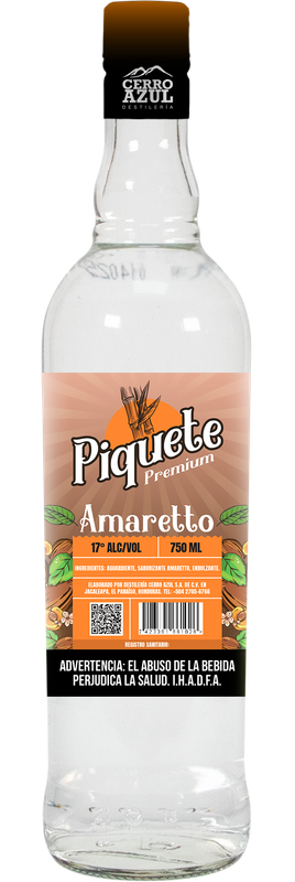 PIQUETE AGUARDIENTE PREMIUM AMARETTO 17º 750 ML