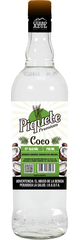 PIQUETE AGUARDIENTE PREMIUM COCO 17º 750 ML