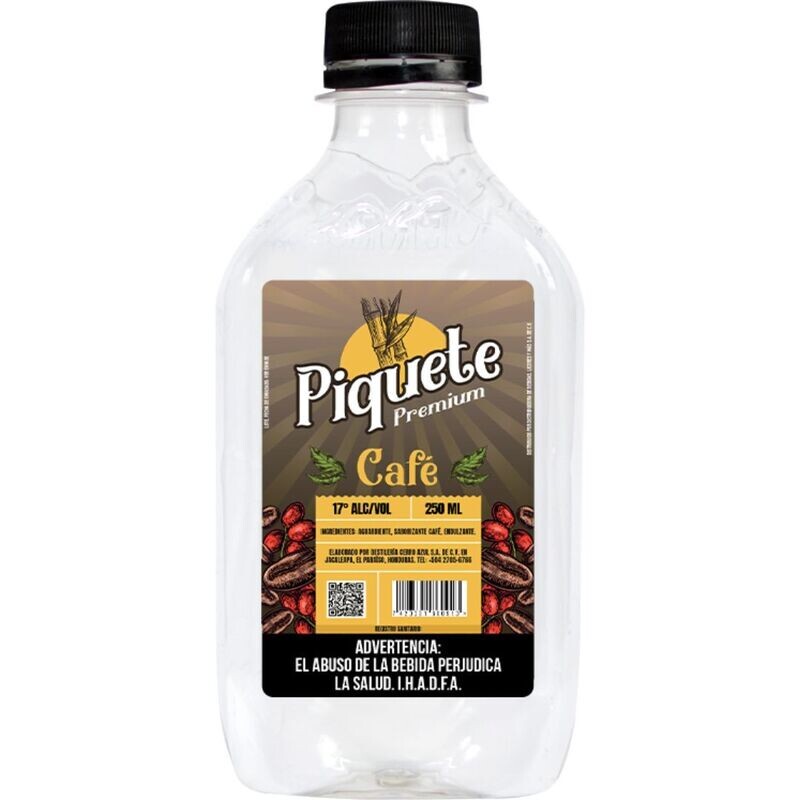 PIQUETE AGUARDIENTE PREMIUM CAFE 17° 250 ML