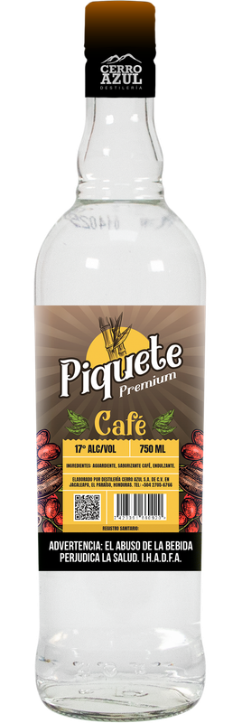 PIQUETE AGUARDIENTE PREMIUM CAFE 17º 750 ML