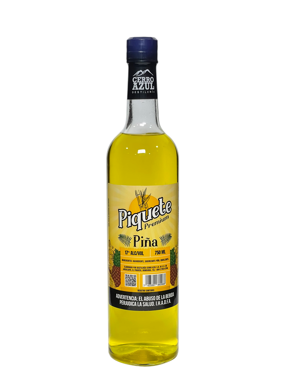 PIQUETE AGUARDIENTE PREMIUM PIÑA 17º 12/750 ML