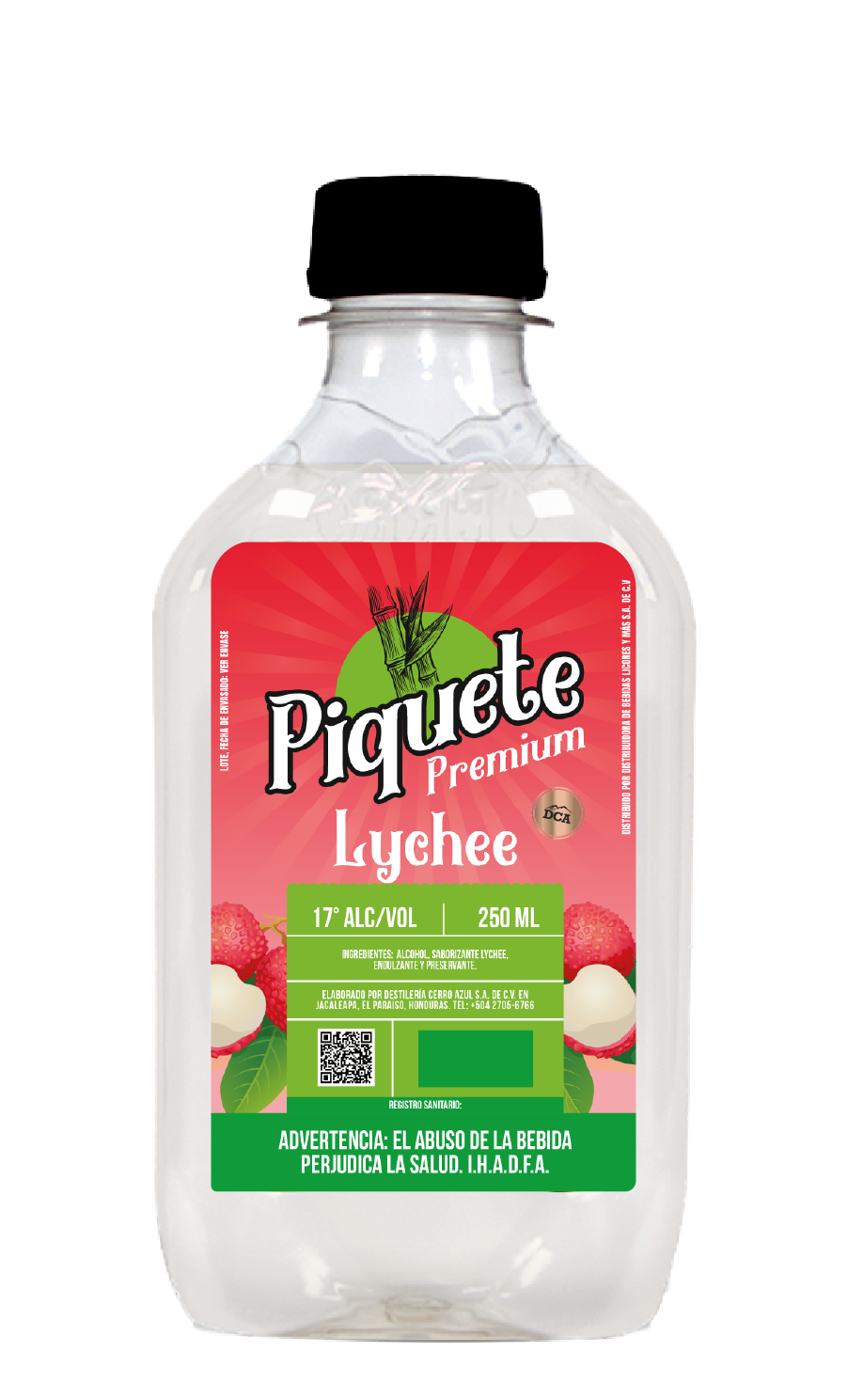 PIQUETE AGUARDIENTE LYCHEE 17° 24/250 ML