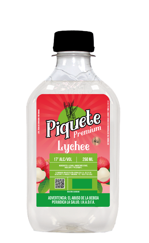 PIQUETE AGUARDIENTE LYCHEE 17° 24/250 ML