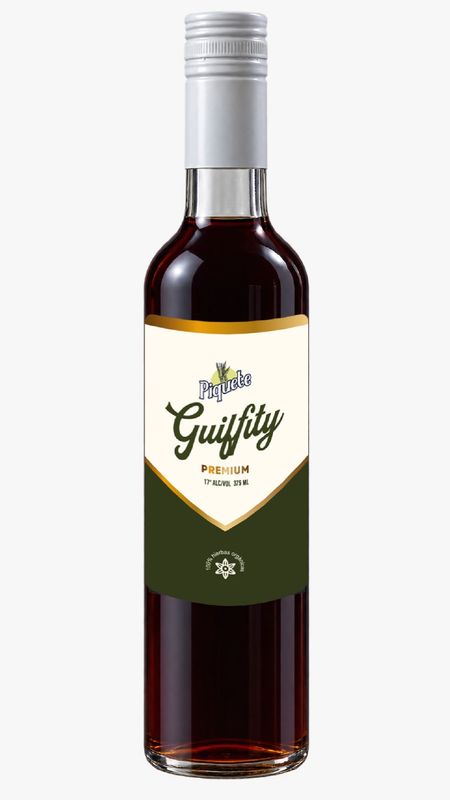PIQUETE AGUARDIENTE GUIFFITY 30° VIDRIO 12/750 ML