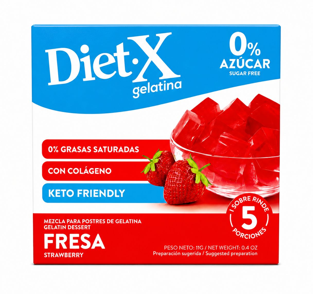 DIET-X GELATINA DE FRESA 48/11 GRS