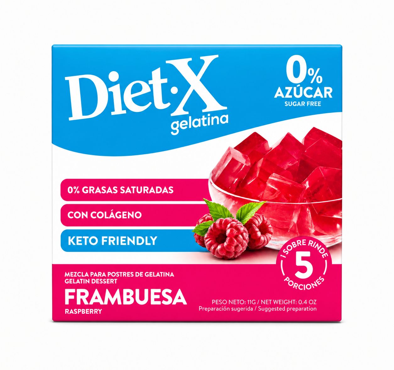 DIET-X GELATINA DE FRAMBUESA 48/11 GRS