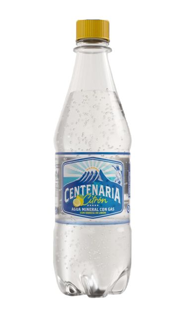 CENTENARIA CITRON AGUA MINERAL CON GAS 12/500 ML