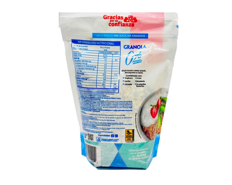 GRANVITA GRANOLA 0% AZUCAR AÑADIDA CON ALMENDRA Y CANELA 12/350G