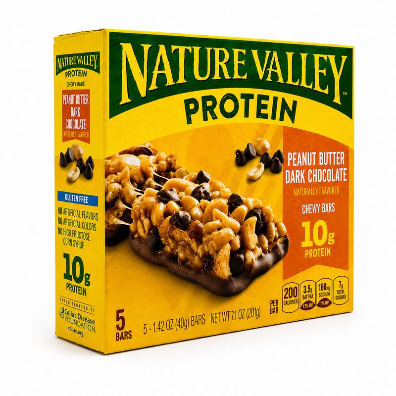 NATURE VALLEY GRANOLA BARS PEANUT BUTTER DARK CHOCOLATE 12/201G