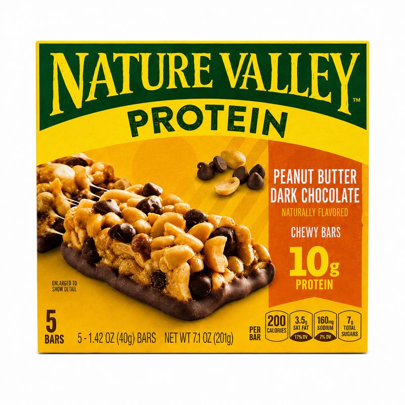 NATURE VALLEY GRANOLA BARS PEANUT BUTTER DARK CHOCOLATE 12/201G