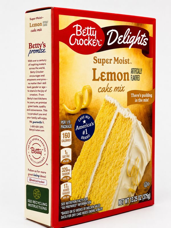 BETTY CROCKER HARINA P/PASTEL LIMON 12/375G