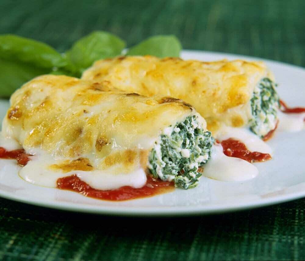 Cannelloni Ricotta and Spinach in Tomato & Cheese Sauce, Veg 350g c. Cannelloni Ricotta and Spinach in Tomato & Cheese Sauce, Veg 350g c.