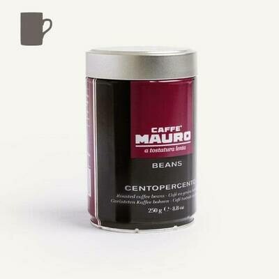Caffè Mauro CENTOPERCENTO Beans Tin 250g