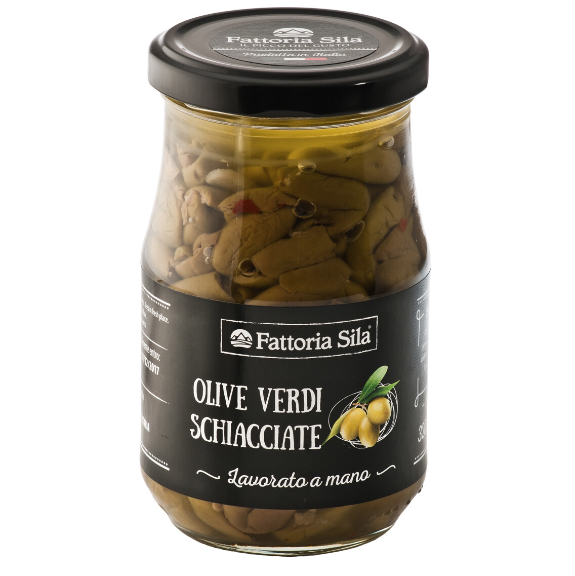 Green Pitted & Cracked Olives 280g