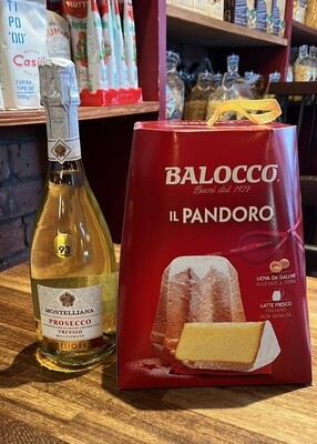 Gift Set of Panettone/Pandoro Balocco 750g and Prosecco 75cl